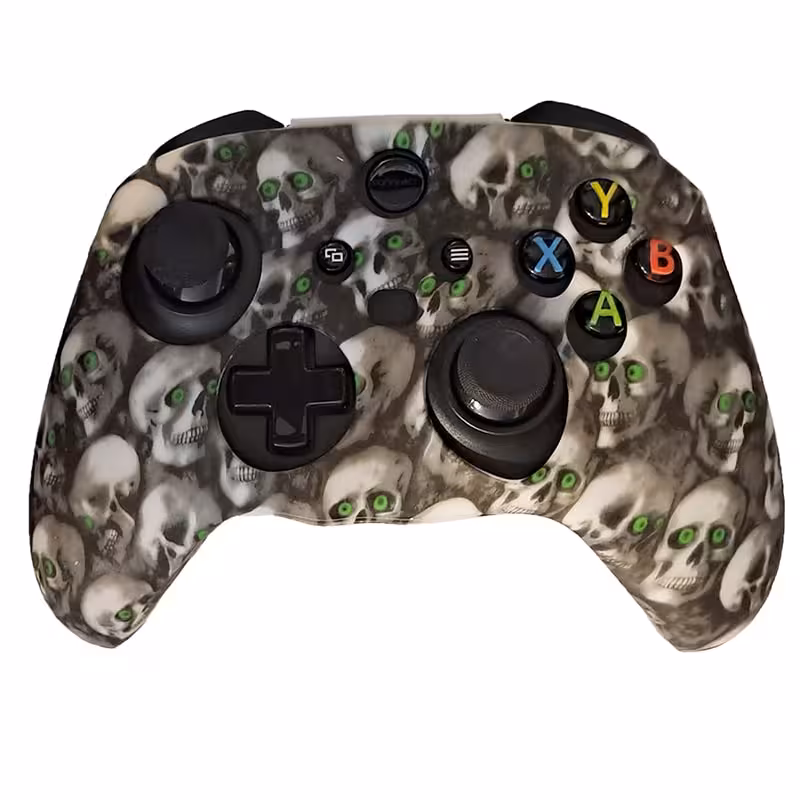 محافظ دسته Xbox Series X/S طرح جمجمه چشم سبز
