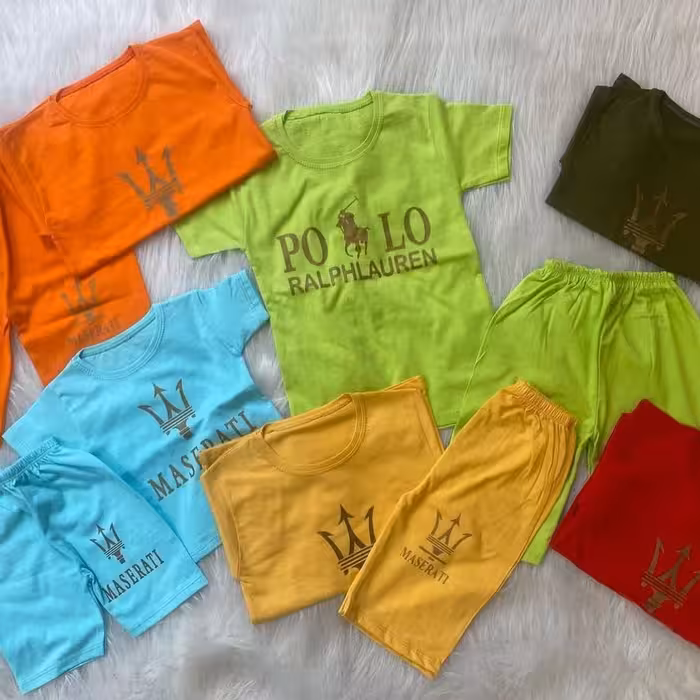 ست تیشرت شلوارک نخ پنبه