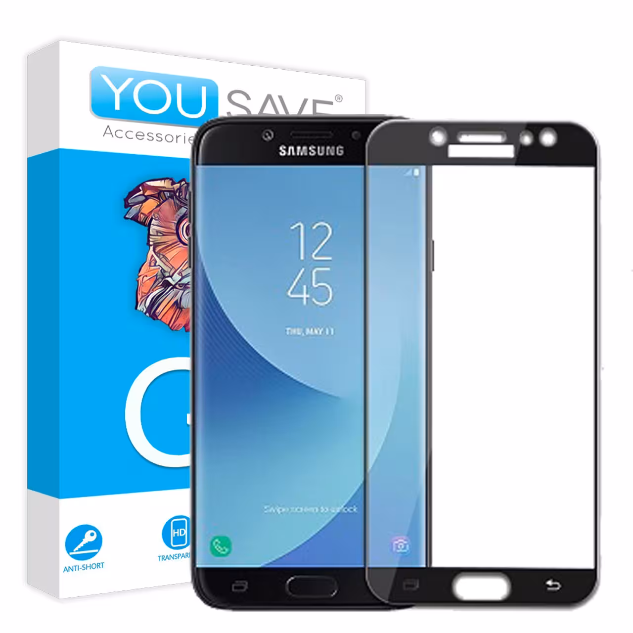 گلس فول کاور مناسب برای گوشی سامسونگ Galaxy J7 Pro