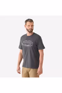 مردانه ماهیگیر پنبه آستین کوتاه CAPERLAN T SHIRT قزل آلا Decathlon
