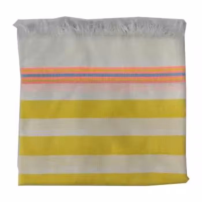 حوله حمامی دستباف یزدی راه راه ریشه دار