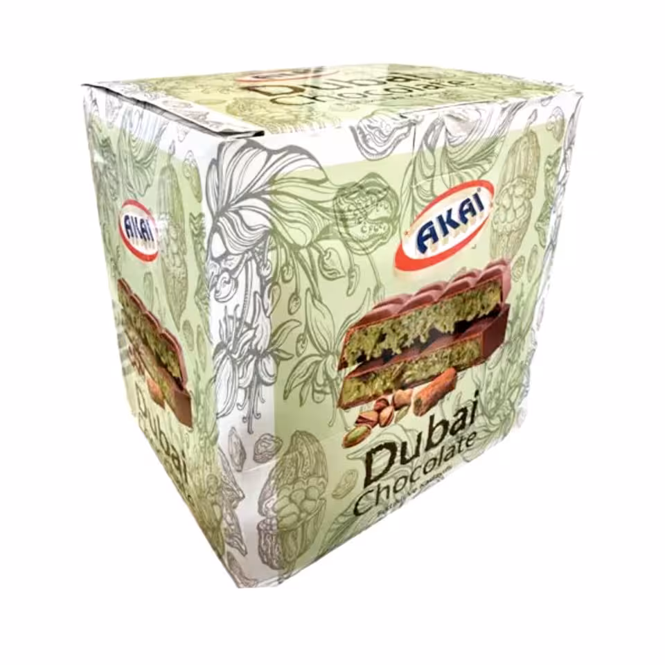 شکلات دبی پسته ای اکای بسته 12 عددی akai