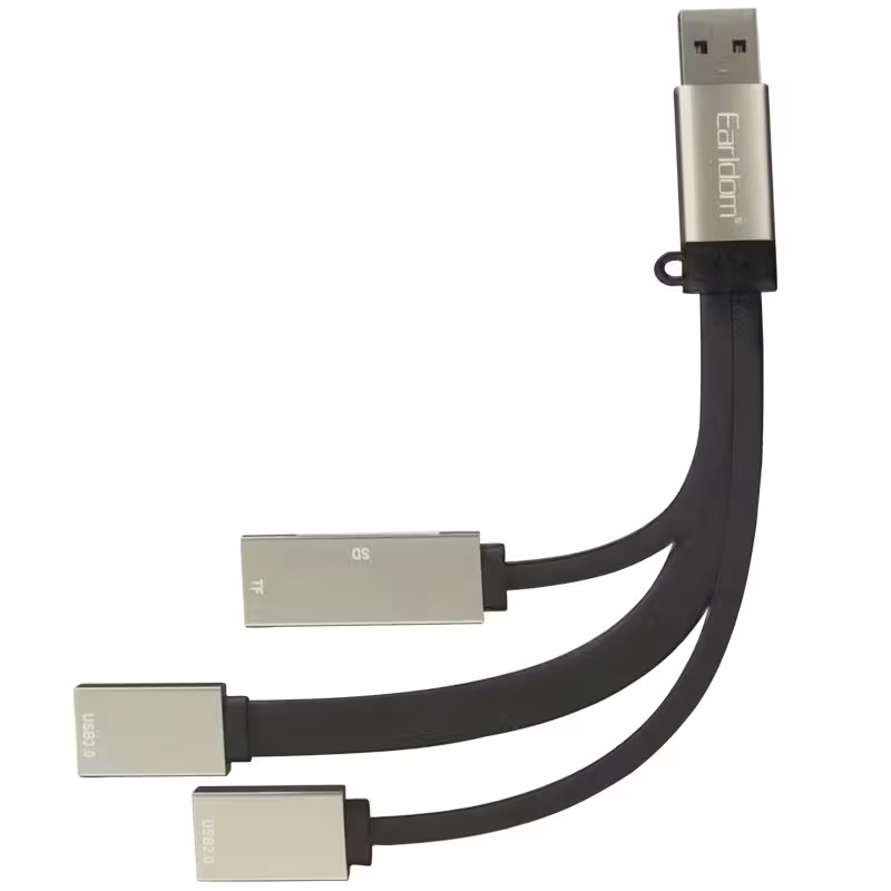 هاب 4 پورت USB به USB3.0 / USB2.0 / SD / TF ارلدام مدل HUB16A