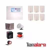 پکیج دزدگیر اماکن با سیم مدل فایواستار سیم کارتی و تلفنیFS206PR6