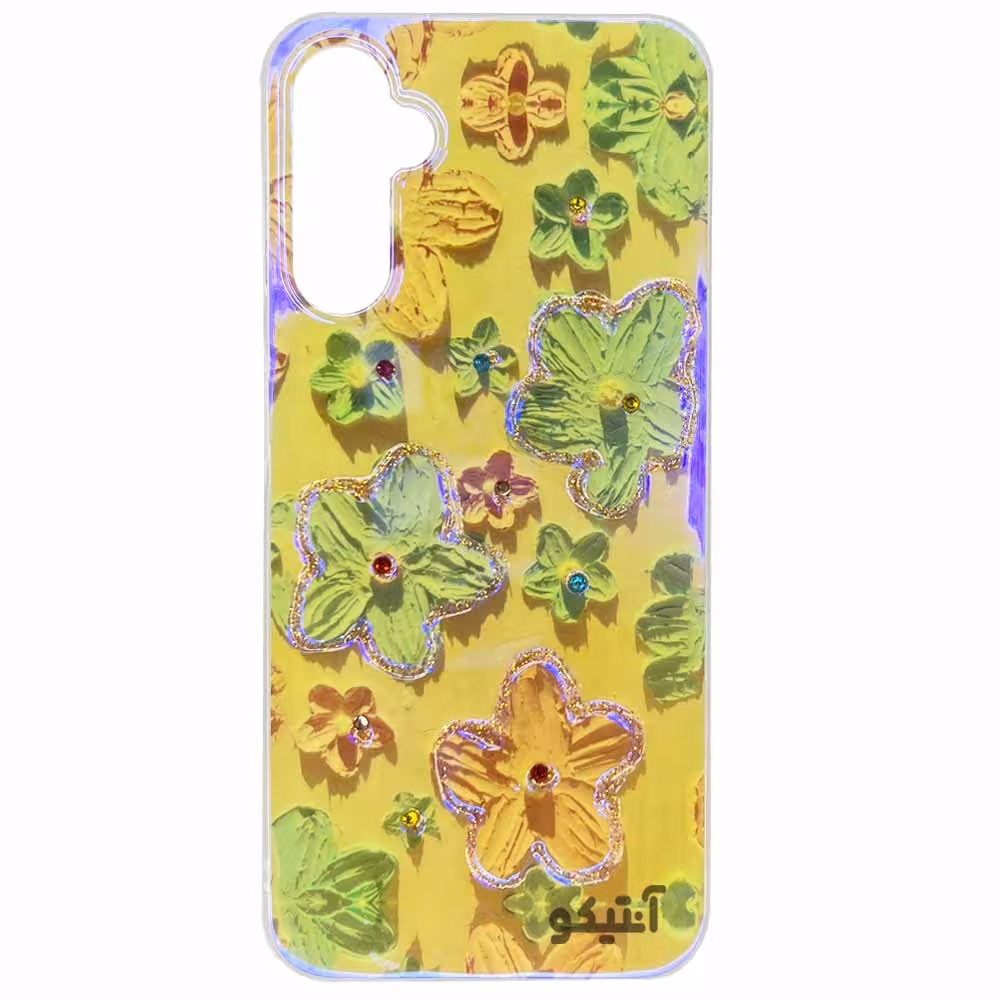 قاب طرح گل های یخی مناسب برای Samsung A14-کد40583