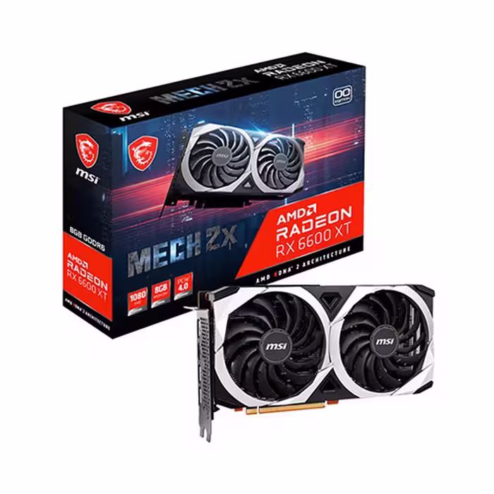 کارت گرافیک ام اس آی Radeon RX 6600 XT MECH 2X OC با 8 گیگابایت حافظه