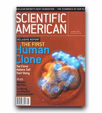 مجله علمی Scientific American Human Clone نسخه انگلیسی کاغذ گلاسه