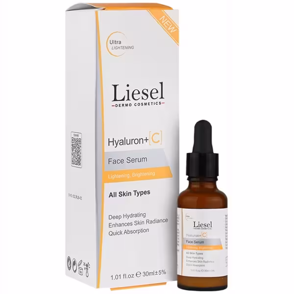 سرم روشن کننده ویتامین سی و هیالورونیک اسید لایسل 30 میلی لیتر | Liesel Hyaluron Plus C Face Serum 30ml