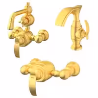 ست شیرآلات شودر مدل گلوریس طلایی