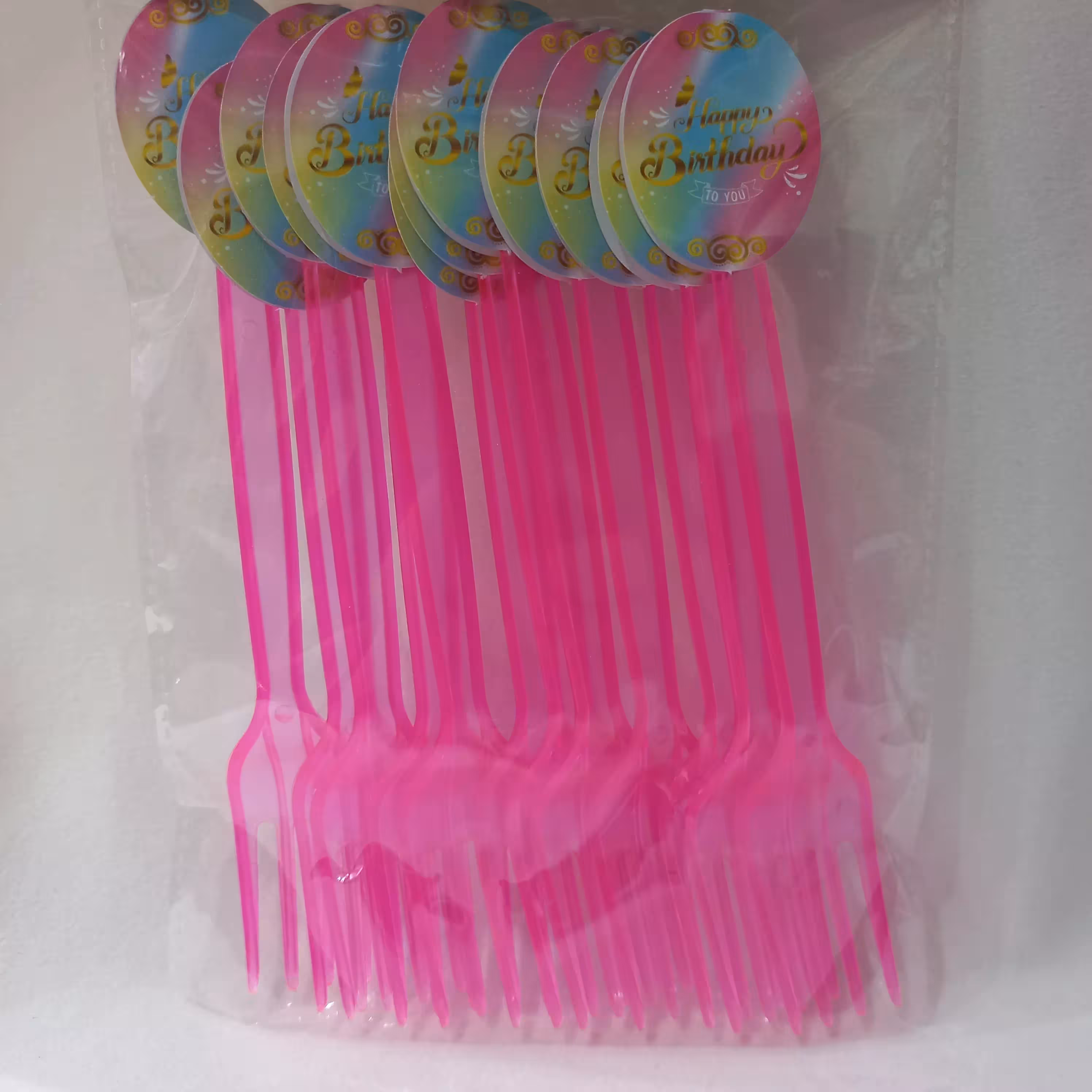 تم تولد چنگال تم رنگین کمان جدید(پک 10عددی)