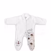 سرهمی جورابدار دخترانه و پسرانه طرح قهوه ای پازلی دولو Davalloo