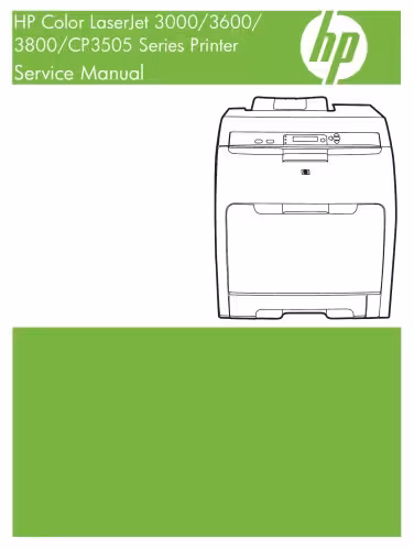 خرید و دانلود نسخه کامل کتاب HP Color LaserJet 3000 3600 3800 CP3505 Series Printer Service Manual