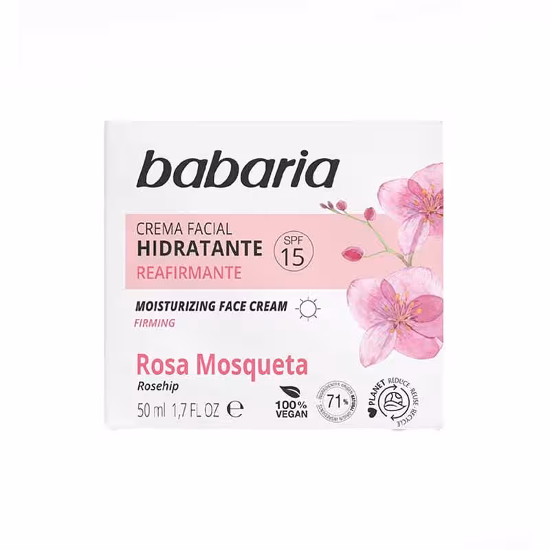 کرم آبرسان و سفت کننده پوست باباریا Babaria حاوی عصاره گل رز 50 میل