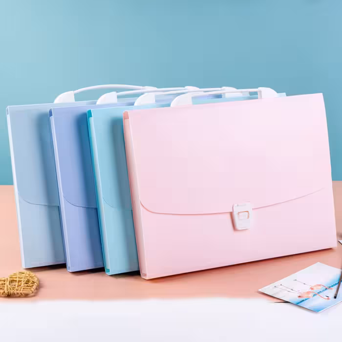 پوشه دسته داررنگی ساده