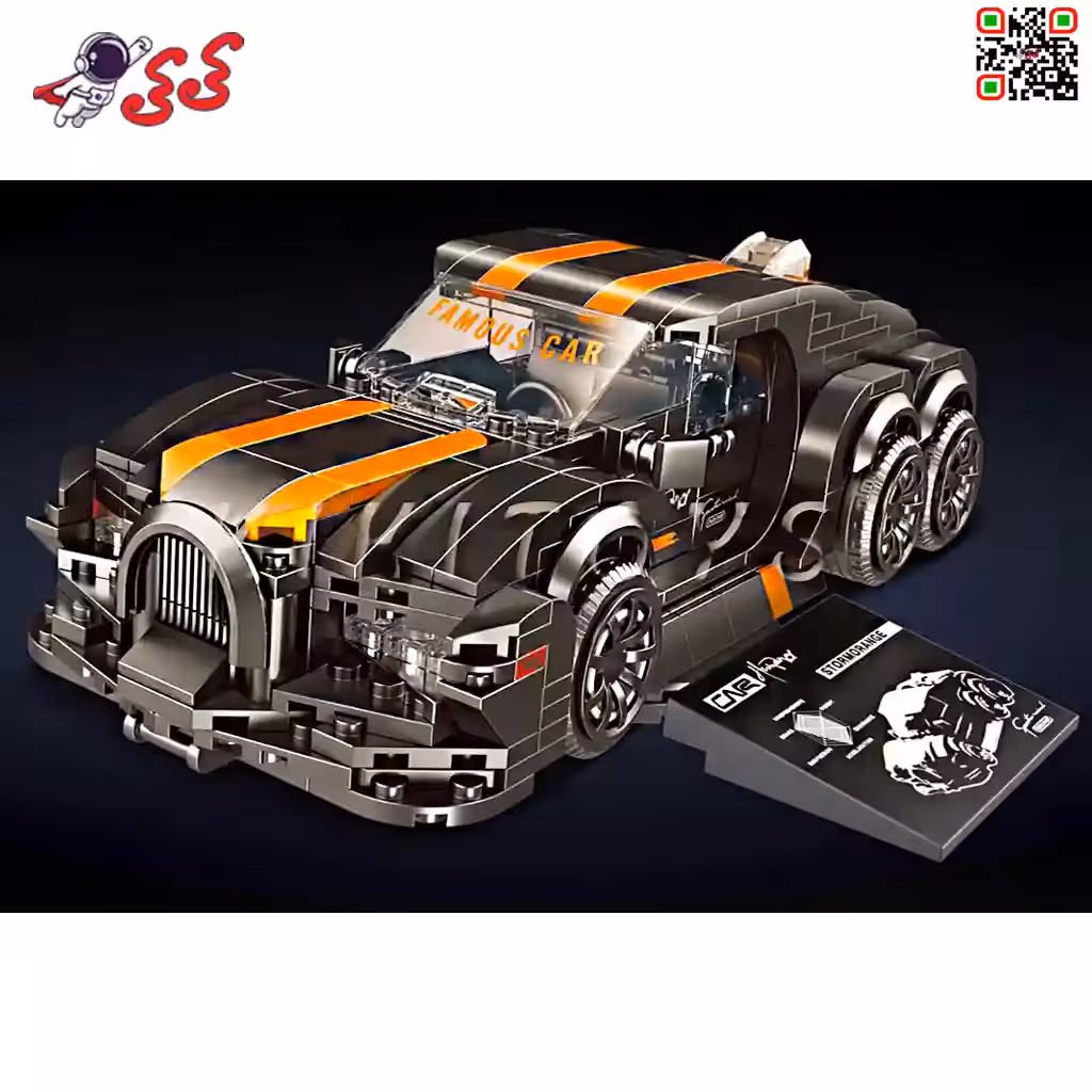 لگو ماشین مسابقه درگ فول تقویت 6 چرخ برند دکول BRICK COOL KC002
