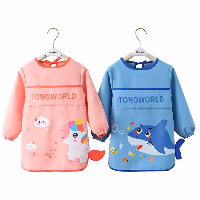 پیش بند ضد آب آستین بلند غذا و نقاشی کودک