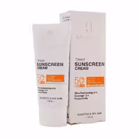 کرم ضد آفتاب کرم پودری بژ طبیعی  SPF50 بیزانس مناسب پوست خشک و حساس 40 میلی لیتری