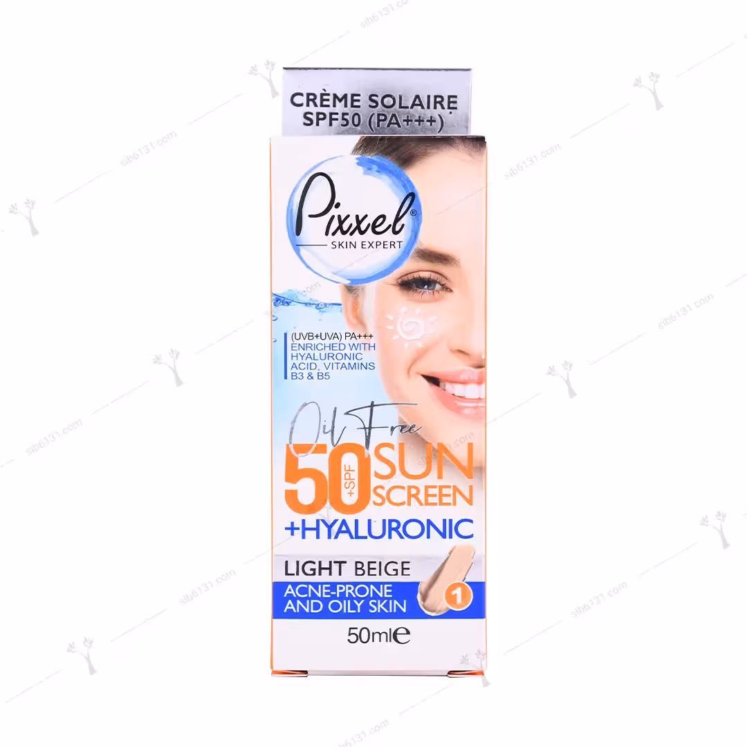 کرم ضد آفتاب رنگی پیکسل spf 50 پوست چرب و اکنه ای بژ روشن 50 میلی لیتری