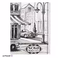 دفتر 100برگ sketch art طلقی سیبو