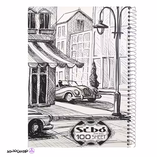 دفتر 100برگ sketch art طلقی سیبو