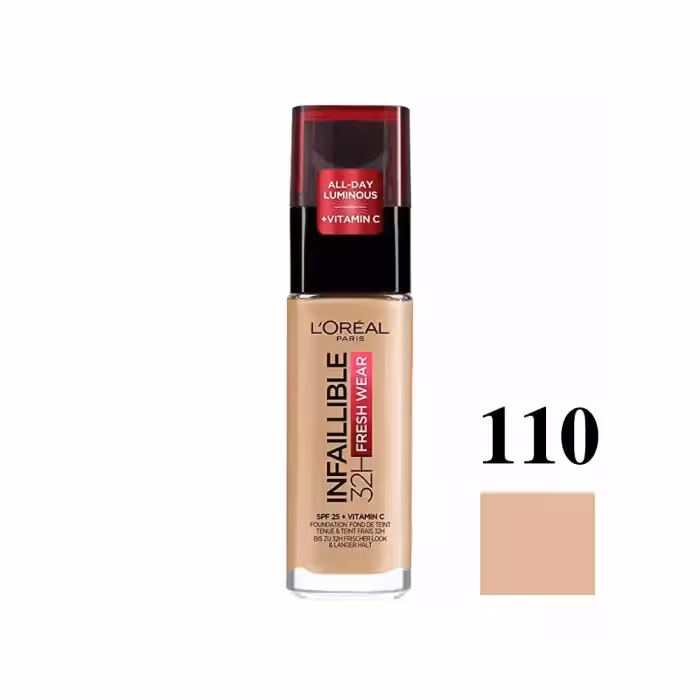 کرم پودر 32 ساعته لورآل مدل INFALLIBLE FRESH WEAR شماره 110 30 میل