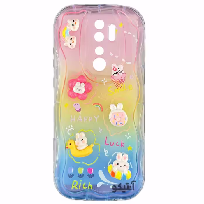 قاب پاستیلی شفاف عروسک برجسته مناسب برای Xiaomi Note8 Pro-کد 40919