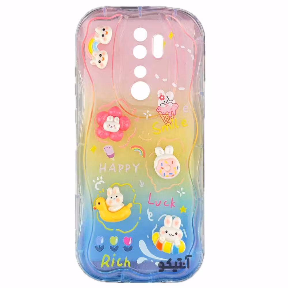 قاب پاستیلی شفاف عروسک برجسته مناسب برای Xiaomi Note8 Pro-کد 40919