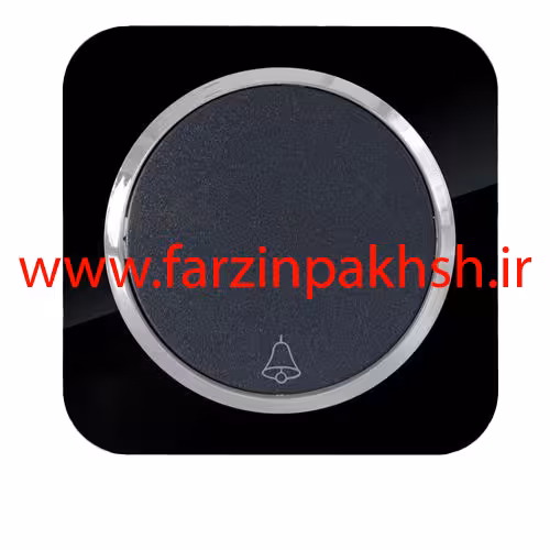 کلید یک پل توکار دلند مدل آدا پلکسی مشکی زه نقره ای