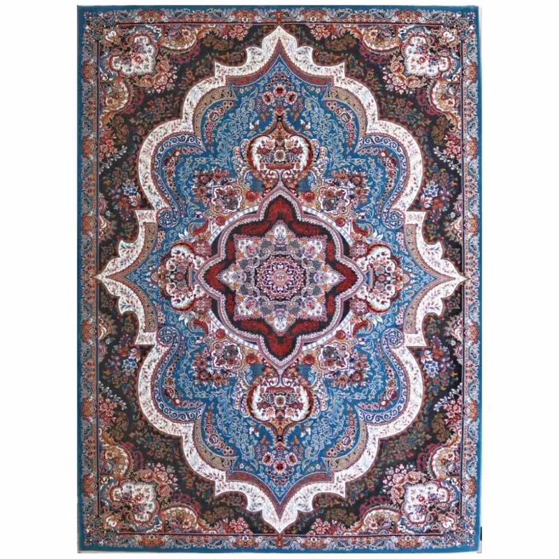 فرش ماشینی440شانهBCFطرح شهیادآبی6متری(باارسال رایگان)