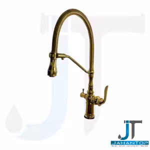 شیر ظرفشویی اهرمی فنری دومنظوره طلایی آریانا (مدل سزار)