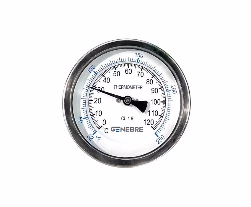 ترمومتر (گیج دما) تمام استیل 120 درجه خنبره اسپانیا مدل 8036120