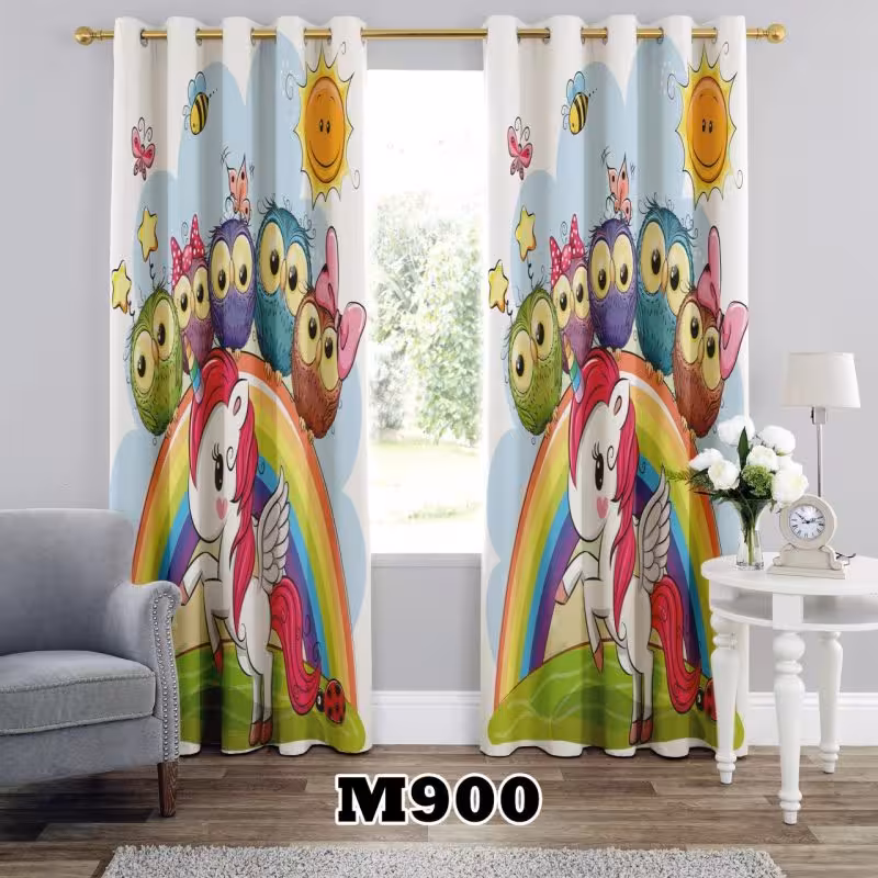 پرده سه بعدی طرح اسب تک شاخ