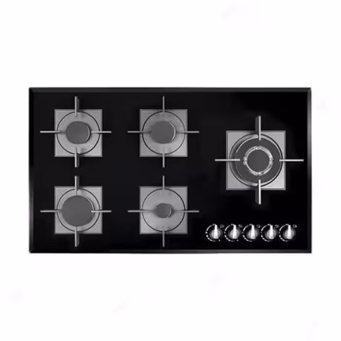 اجاق گاز 5 شعله شیشه مشکی میکس پلاس مدلIG-8504