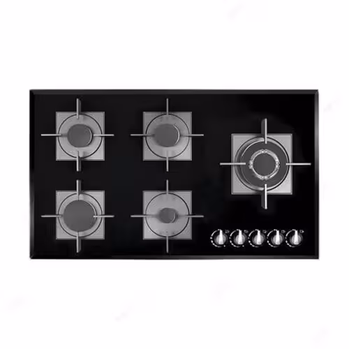 اجاق گاز 5 شعله شیشه مشکی میکس پلاس مدلIG-8504