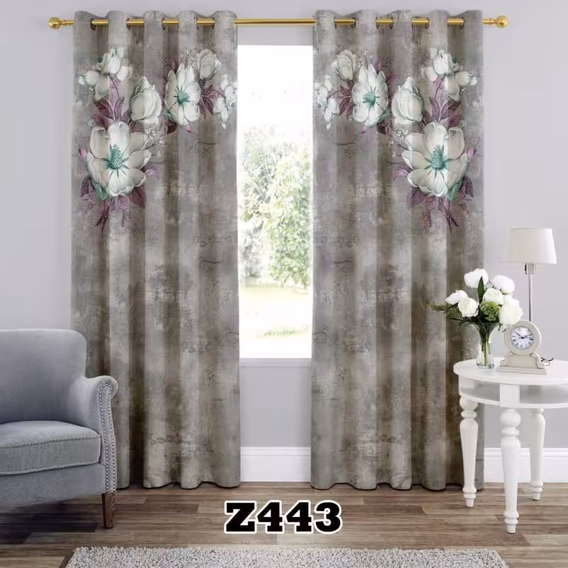 پرده سه بعدی طرح گل