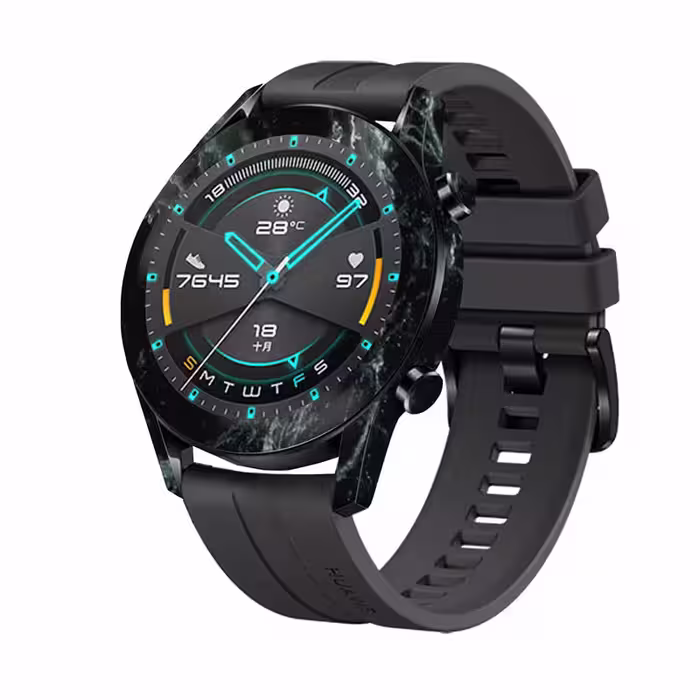 برچسب ماهوت طرح Graphite-Green-Marble مناسب برای ساعت هوشمند هوآوی Watch GT2 | کالا برتری