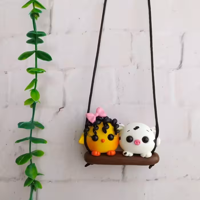 آویزماشین طرح جوجه و گاوی | amazonchi