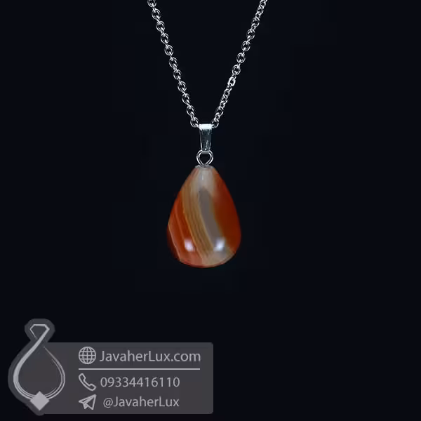گردنبند سنگ عقيق مدل کابی _ کد : 400524
