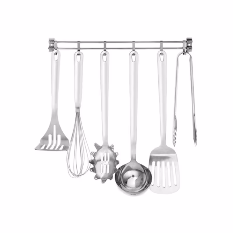 ست 7 عددی سرویس ملاقه و هم زن | فولاد ضدزنگ 18/10 | طراحی مدرن و مینیمال | مناسب میزبانی‌های لوکس