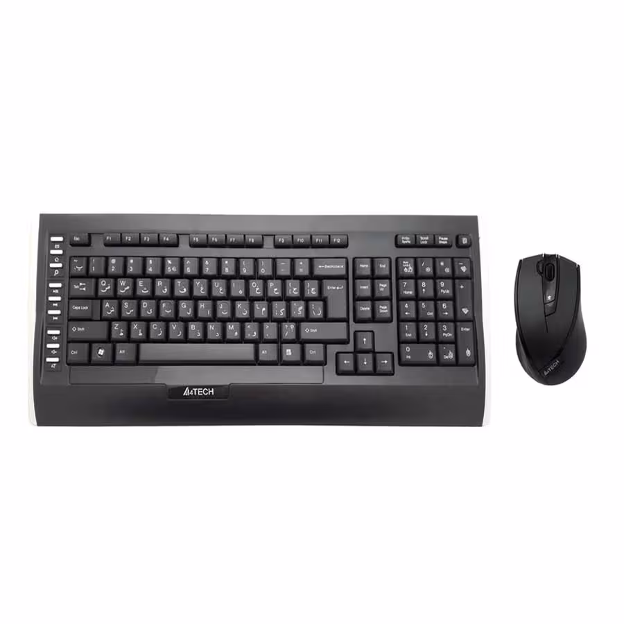 قیمت و خرید کیبورد و ماوس بیسیم ای فورتک مدل 9300F | یاس ارتباط