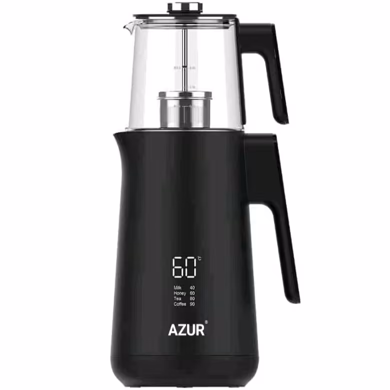 چای‌ساز آزور تحت لیسانس فرانسه AZUR مدل AZ-674TM - قدرت 1500 وات، مخزن 1.7 لیتری و صفحه  دیجیتال