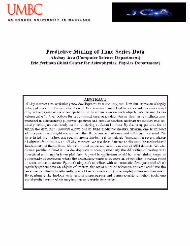 خرید و دانلود نسخه کامل کتاب Predictive Mining of Time Series DatPredictive Mining of Time Series Data