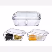 ظرف کره و پنیر بلور پاشا | amazonchi