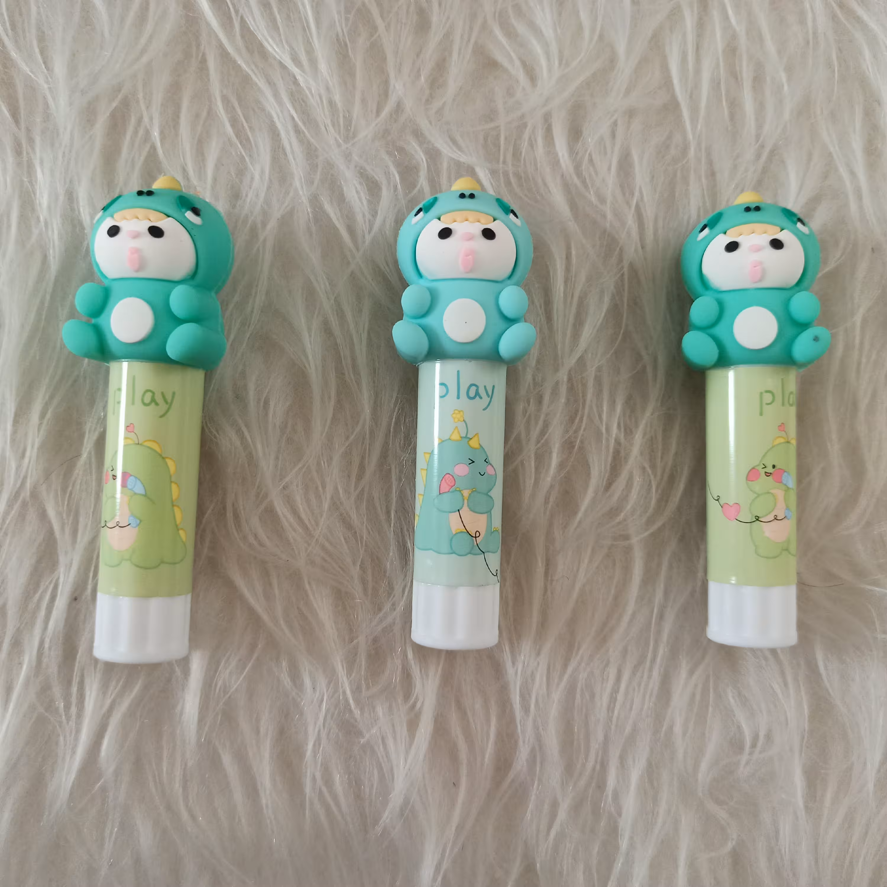 چسب ماتیکی،  طرح دایناسور،  سر سیلیکونی،  9گرمی،  با کیفیت