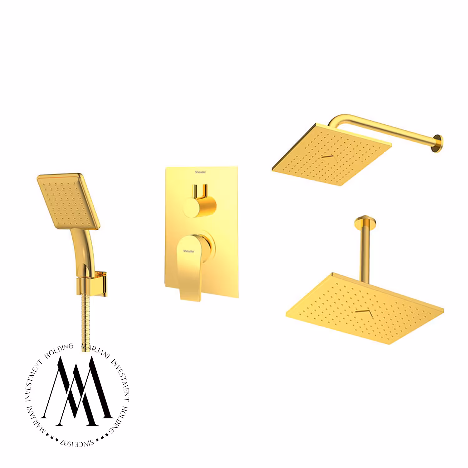 شیر حمام توکار شودر مدل رومرپلاس ABS تیپ 3 (طلا)