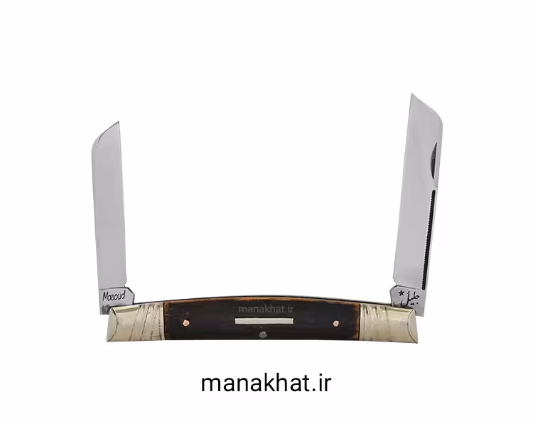 قلمتراش دو تیغ دسته شاخ 12 سانت پلاک دار استاد جلیل توسلیان