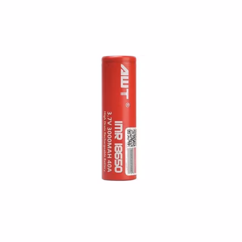 باتری لیتیوم یون قابل شارژ AWT مدل 18650 ظرفیت 3000mAh ولتاژ 37V جریان تا 35A – تک عددی