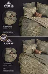 روتختی دورو طرح دار دونفره هشت تکه پارلاک برند ترکسان کد A640