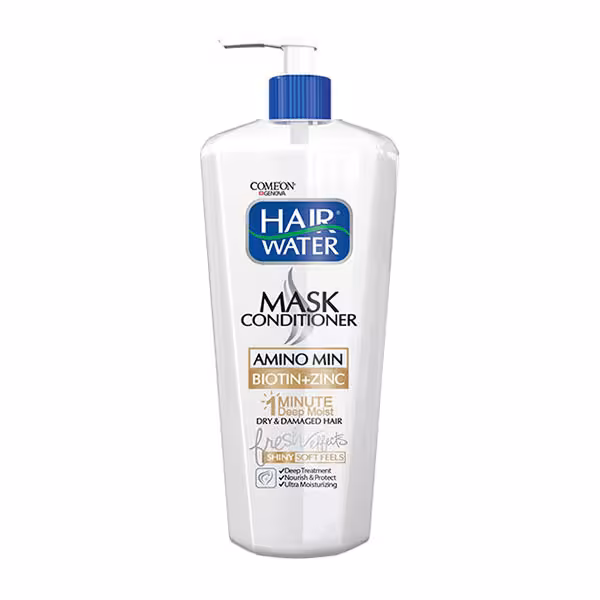 ماسک مو کامان مدل Hair Water حاوی بیوتین و زینک حجم 400 میل