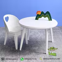 میز گرد سفید کودک برند yoda